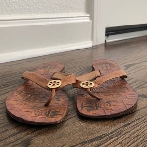 Tory Burch Brown Leather Sandals
